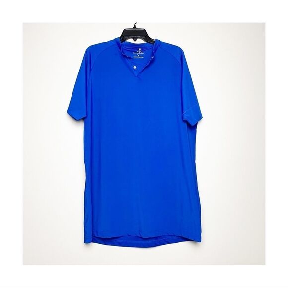 Blue Dry-fit Golf Polo Shirt 1/4 Snap Closure - Picture 6 of 10